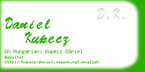 daniel kupecz business card