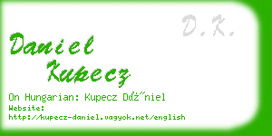 daniel kupecz business card